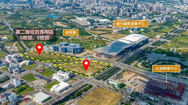 水湳经贸园区「经贸段6、8地号」土地设定地上权招商案，今日开标却因无人投标，以流标收场。图／取自中市府官网