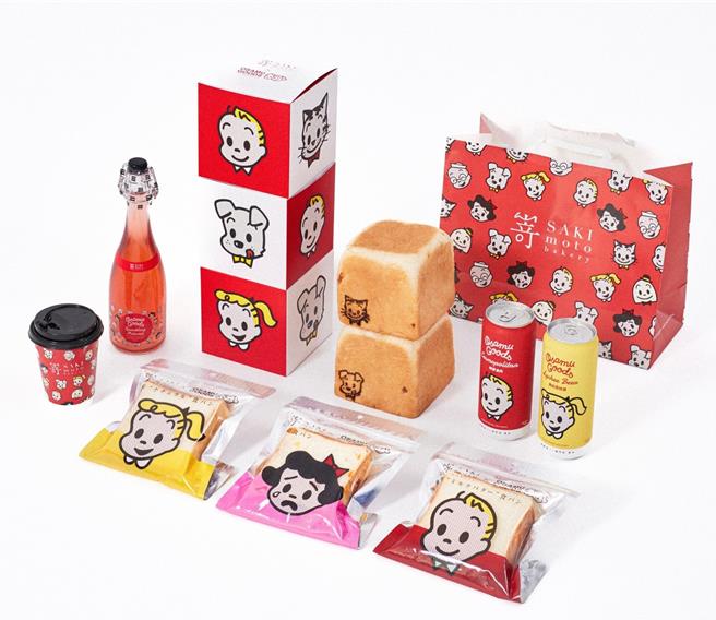 日本生吐司品牌「嵜本高级生吐司专门店SAKImoto Bakery」携手日本国宝级可爱始祖原田治，推出「OSAMU GOODS」系列商品。（SAKImoto Bakery提供）