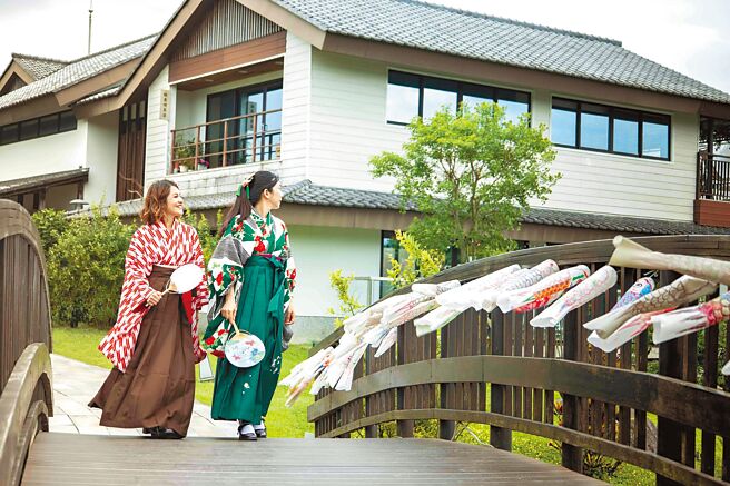 宜兰绿舞国际观光饭店Villa房型住宿券，享换穿日式服装体验四选二。（宜兰绿舞国际观光饭店提供）