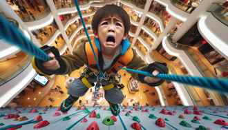 7歲男童玩室內攀岩「突然墜落」　安全扣疑鬆脫闖禍