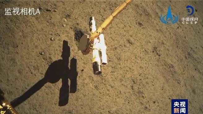 嫦娥六號完成採樣，上升器從月背起飛進入預定環月軌道。（大陸央視）