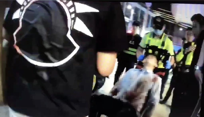 新竹市前天（2日）凌晨北大路1间酒店发生打架砍人事件。（翻摄照片／王惠慧新竹传真）