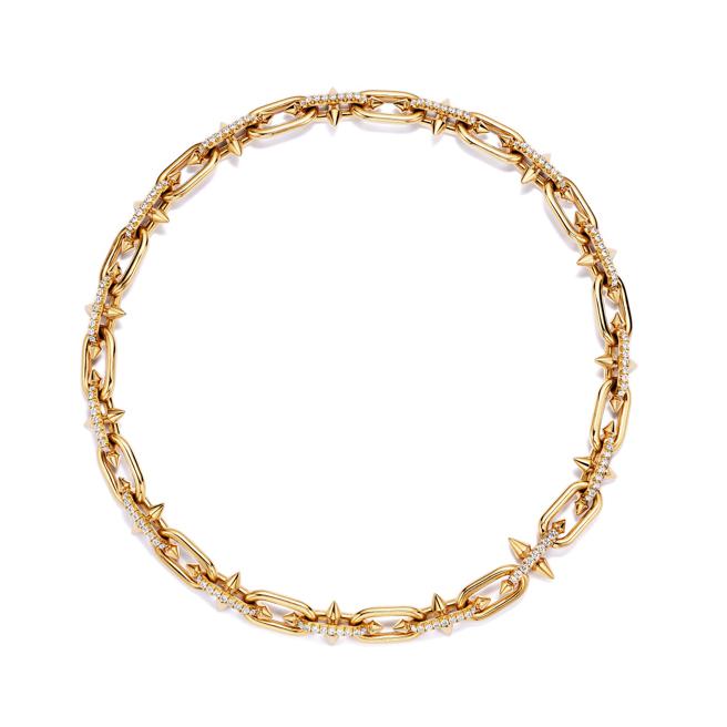 蒂芙尼Tiffany Titan by Pharrell Williams珠寶鑽石項鍊。（Tiffany & Co.提供）