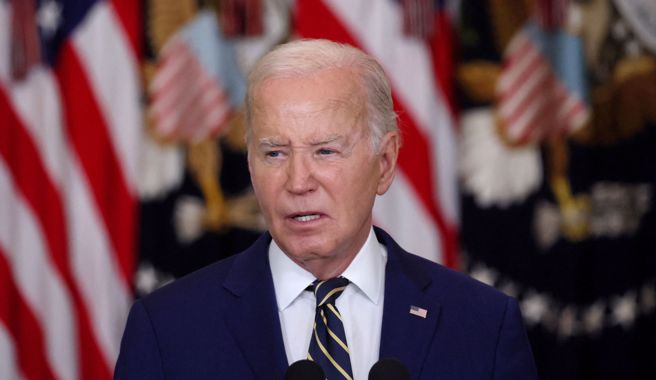 美國總統拜登表達對以色列總理納坦雅胡的想法。（圖／路透）