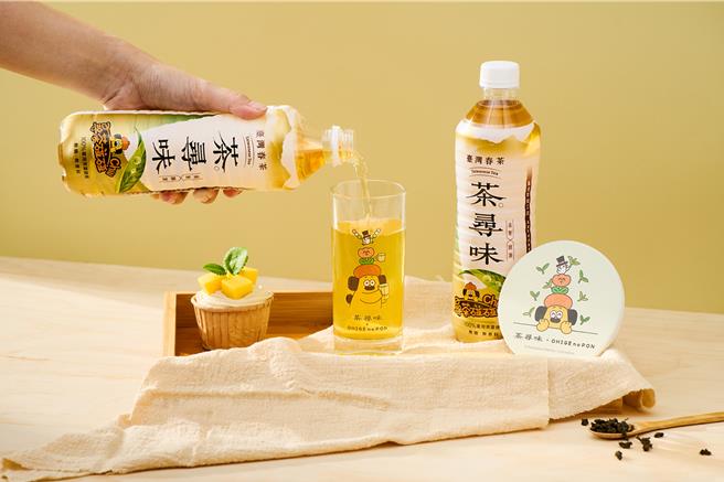 黑松茶寻味「臺湾春茶」携手插画「胡子碰碰OHIGE no PON」打造今夏最萌跨界联名。（黑松提供／朱世凯台北传真）