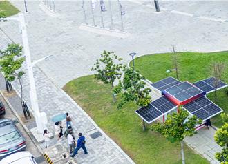 全台首座綠能供電智慧杆 大台南會展中心亮相