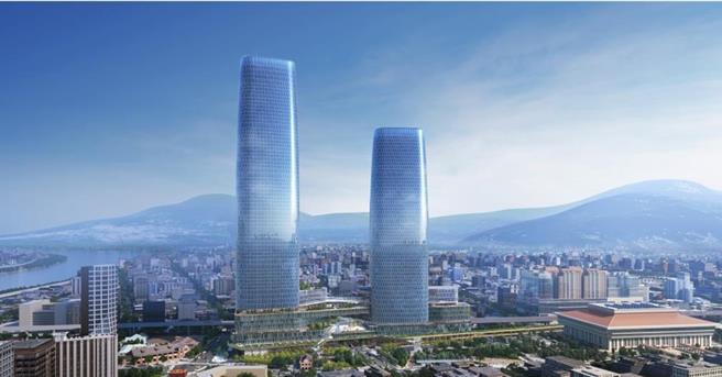 台北双星开发大楼完工示意图。（图／台北市捷运局提供）