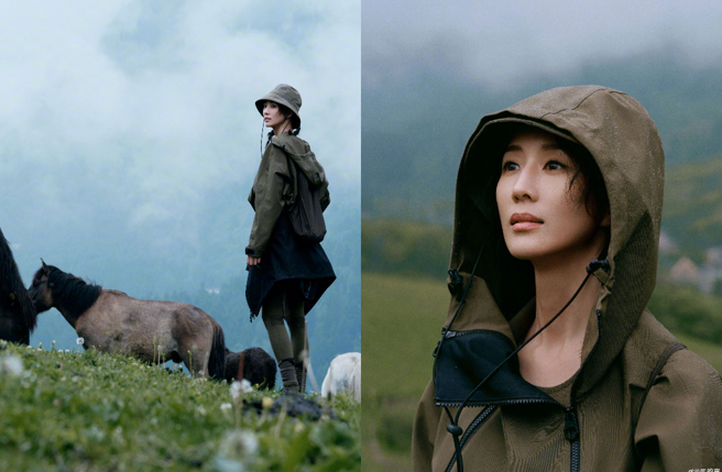 张钧宁化身牧马少女素顏状态超惊人。（图／微博 张钧宁）