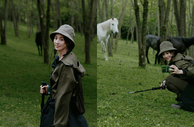 张钧宁化身牧马少女素顏状态超惊人。（图／微博 张钧宁）