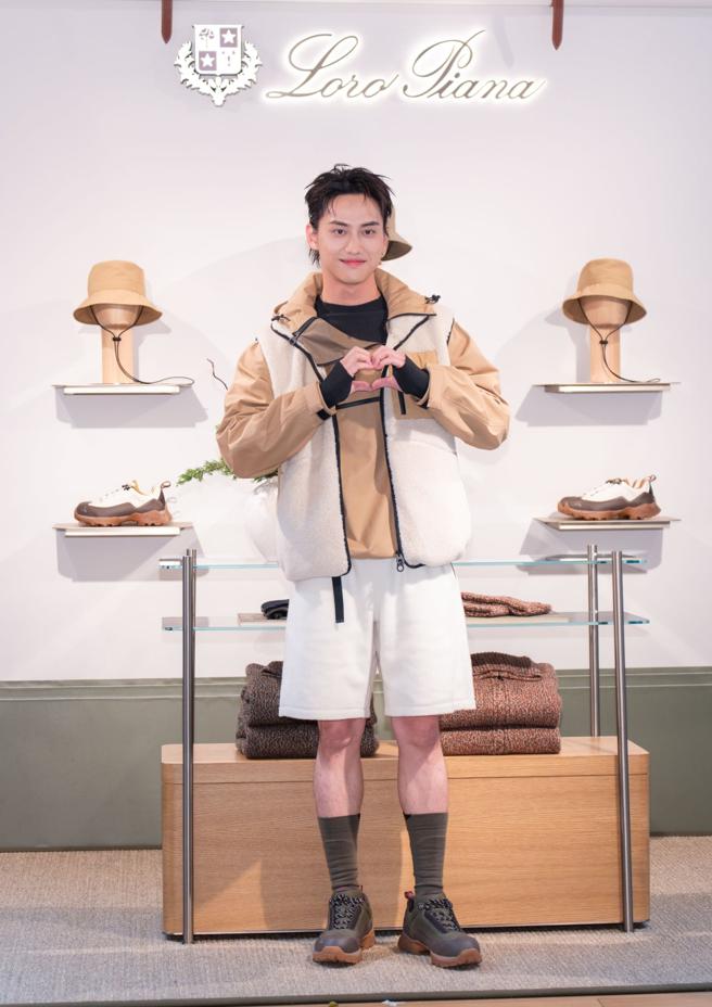 Loro Piana在台北Bellavita開設Into The Wild膠囊系列，邀請范少勳出席。（吳松翰攝）