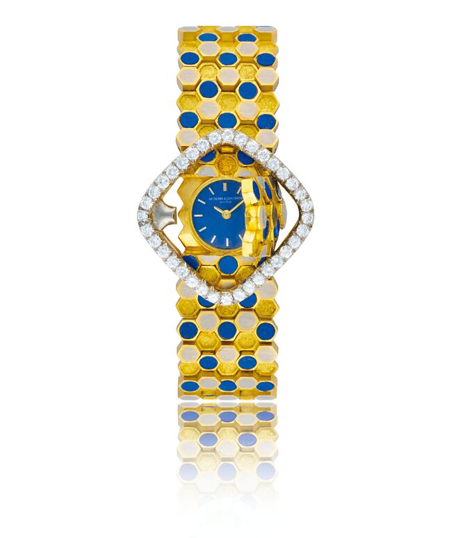 江诗丹顿1971年蜂巢结构手鐲神秘表。 （Vacheron Constantin提供）