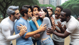 清洁工母子復仇戏弄 情侣公园惨遭围殴逼赤裸坐地