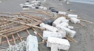 台南海岸6月雪 塑膠汙染未改善