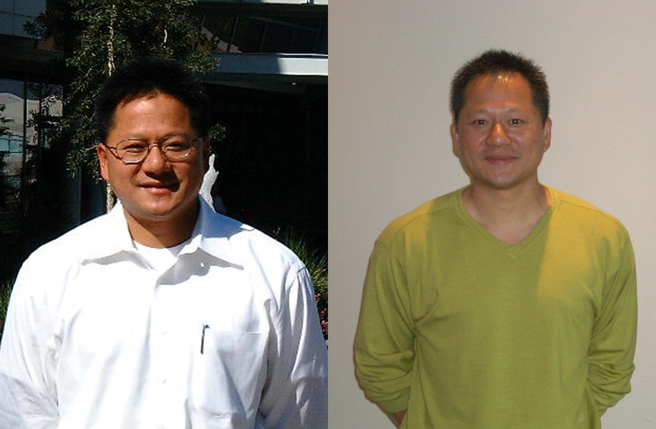 黄仁勋过去旧照被挖出。（图／中时资料照）