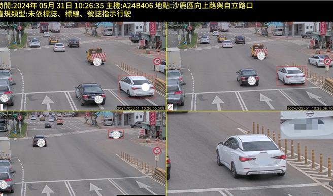 台中市警局根据车祸事故统计数据，选定20处路口再增设科技执法，预计7月1日正式上路。（警方提供／王煌忠台中传真）