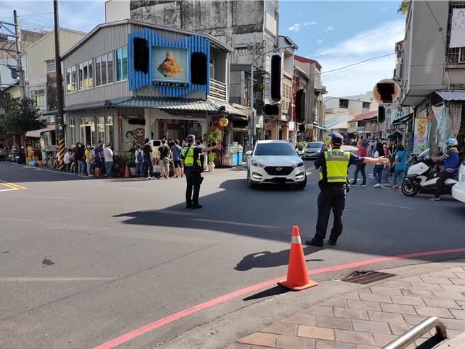 玉井中正路老街商圈是交通疏導重點之一。（民眾提供／寶智華台南傳真）