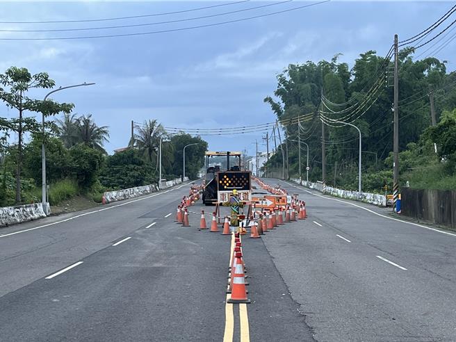 玉井地區有多處施工路段，警方籲請民眾注意行車安全。（民眾提供／寶智華台南傳真）