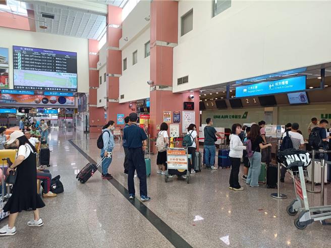 台南機場7日旅客情況。（民航局提供／蔡明亘台北傳真）