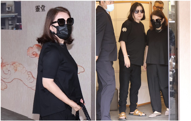 黃鶯鶯中午赴寬姐母親的靈堂。（圖／林士傑攝）