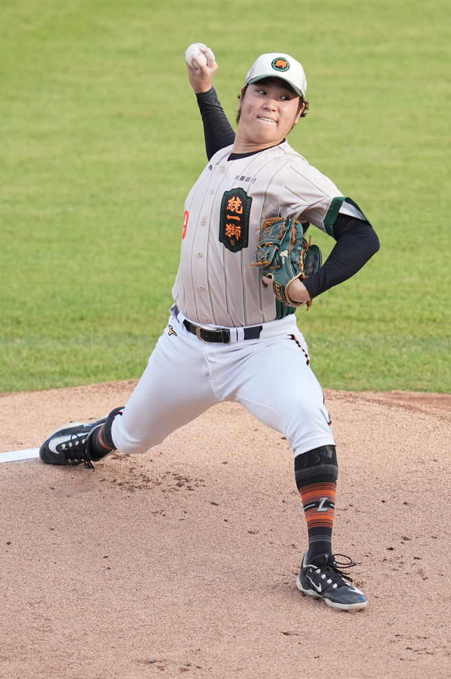 統一獅古林睿煬繳出7局失1分好投。（統一獅提供）