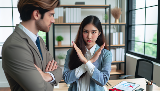 女子在试用期期间，遭上司主管传讯息要求「潜规则」，女子截图传给上司老婆，反被上司说影响他的婚姻。（示意图、与本案无关／AI生成）