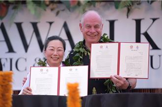 花蓮與夏威夷締結姊妹市逾半世紀 續簽盟約盼友誼長存