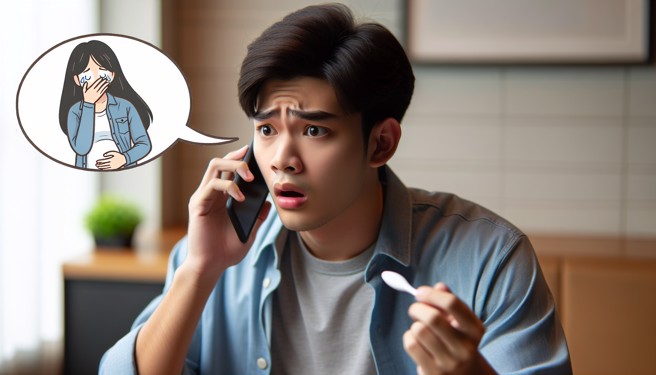 男子收到前女友讯息，表示她怀孕了！（示意图、与本案无关／AI生成）