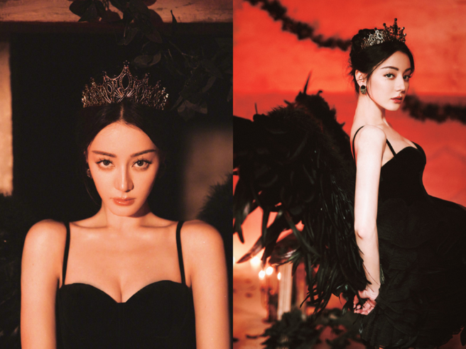 迪丽热巴变身黑天鹅。（图／翻摄自迪丽热巴工作室 微博）