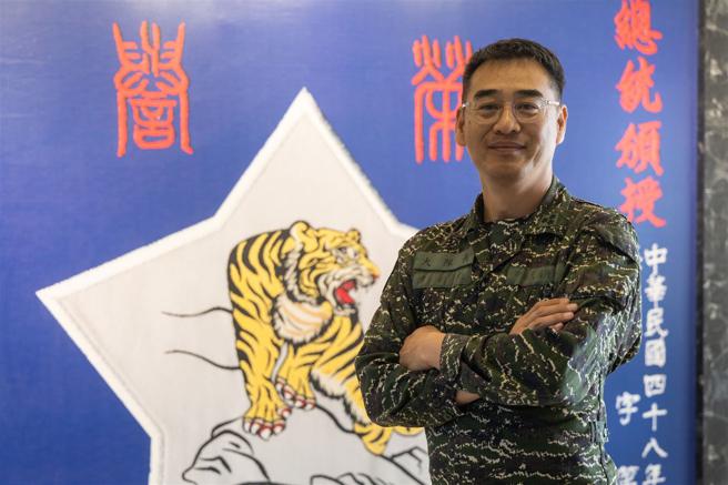大隊長傅上校。（記者陳怡璿攝）