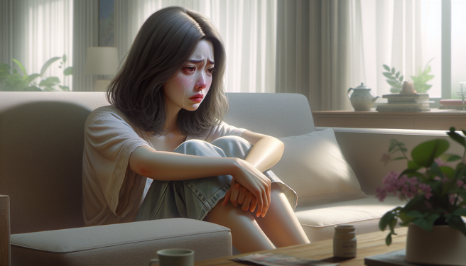 网交2月闪婚却是悲惨世界，衰遇家暴男，分居1年多后，女子不再隐忍，诉请离婚获准。（示意图、与本案无关／AI生成）