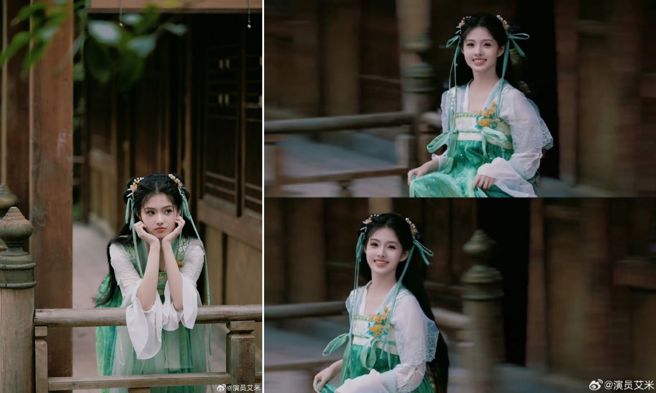 网友讚艾米让人想起年轻时的刘亦菲。（图／翻摄自微博）