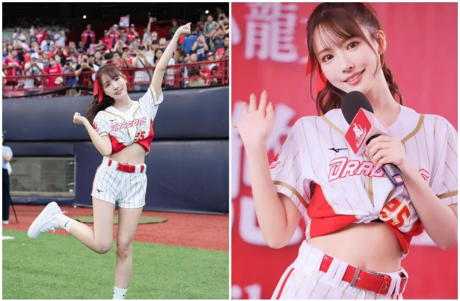 三上悠亚去年担任味全龙开球嘉宾，并且身兼一日「小龙女」进行应援。（图／yua_mikami  IG）