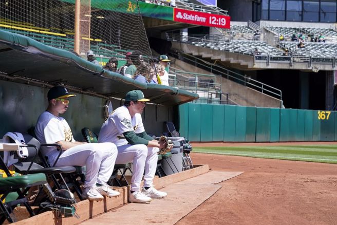 運動家球場的牛棚。（美聯社資料照）