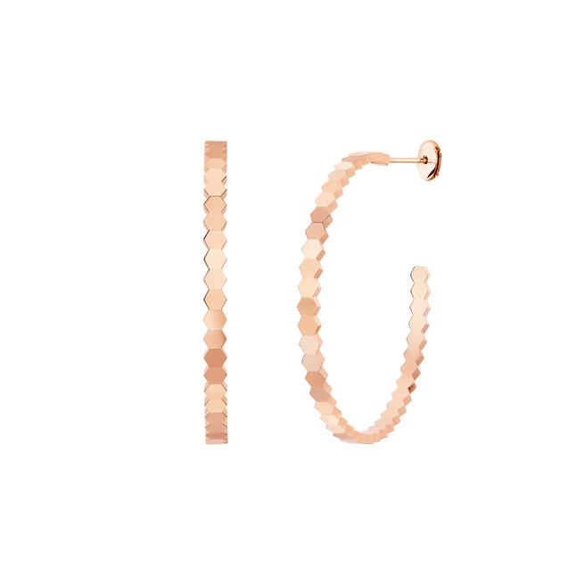 Bee My Love玫瑰金耳环大型款（Chaumet提供／黄唯淯台北传真）