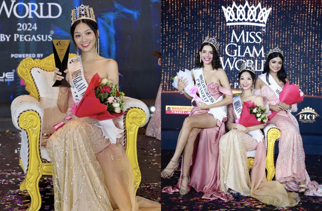 台湾女孩高曼容夺下Miss Glam World国际选美冠军。（图／高曼容 脸书）