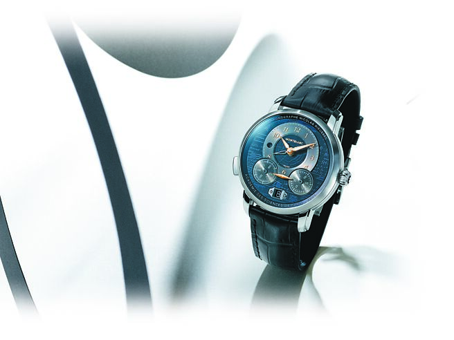 万宝龙明星传承系列Nicolas Rieussec计时腕表大师杰作100周年限量款，价格店洽。（万宝龙提供）