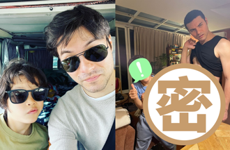 鳳小岳揪8歲兒「炫6塊腹肌」 一對比網笑：你輸了