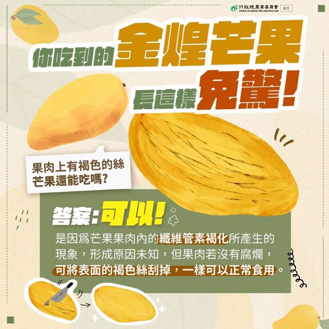 農業部表示，只要稍微刮掉就能享用。（圖／翻攝自農業部網站）