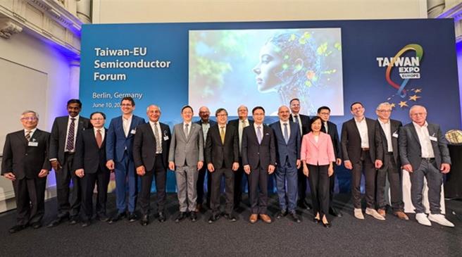 台欧半导体论坛现场，台德半导体产官学界齐聚一堂。(贸协提供)