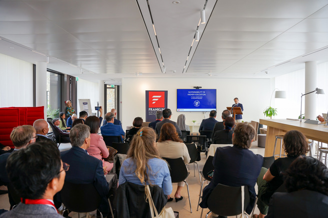 全球创新大学排名（The World University Ranking for Innovation, WURI）2024年榜单本周末在瑞士卢加诺Franklin University正式揭晓。(照片/国立暨南国际大学提供)