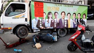 賴清德競選宣傳車違規釀車禍   2男骨折現身批：撞後不理