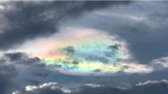 端午澎湖天空乍現彩虹雲  氣象局揭秘形成原因