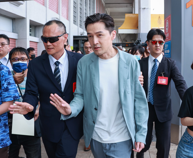 胡歌抵台。（羅永銘攝）