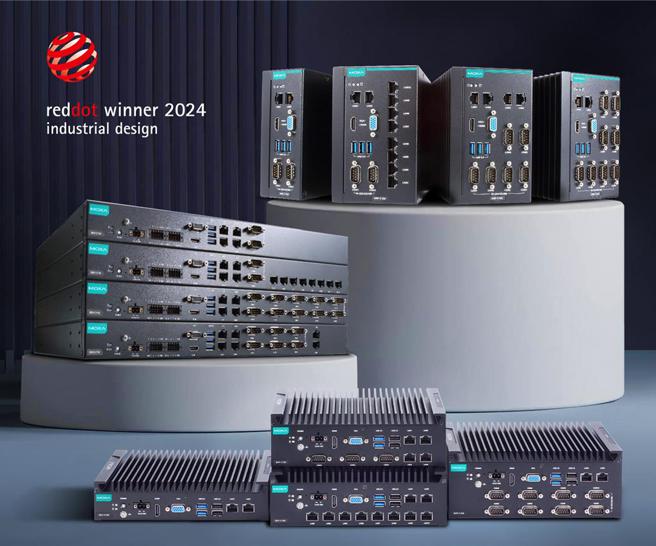 Moxa 新一代x86系列工业电脑具有绝佳的灵活配置弹性和使用者导向设计，荣获红点产品设计大奖。图／Moxa提供