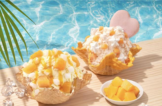 酷圣石联名《怪物弹珠》打造「芒果Combo」、「恋恋哈密瓜」，160元起。（酷圣石联提供／朱世凯台北传真）