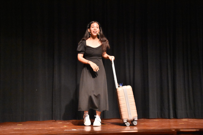 「Escaping Echoes」音乐剧内容讲述，家境清寒的女主角（Luna）得到了来台湾求学的机会。(照片/慈济科技大学提供)