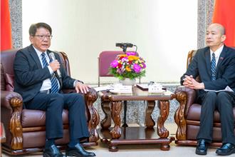 潘孟安率考委被提名人來訪 韓國瑜：祝高票過關