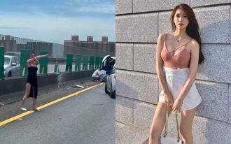 國道熱心高衩裙正妹再發聲 喊舉手之勞「訊息爆炸了」