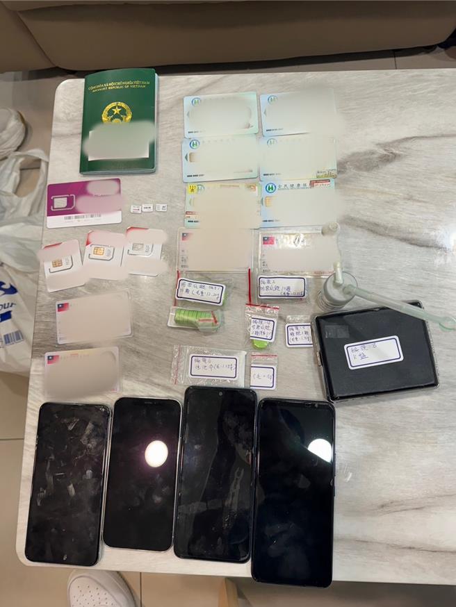 警方查扣的赃证物。（新北市刑大提供）