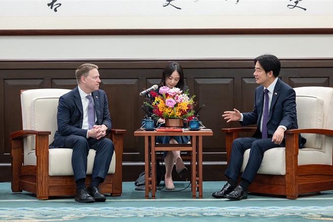 赖清德接见美前白宫副国安顾问 博明：相信赖总统也明白「实力带来和平」的道理。总统府提供